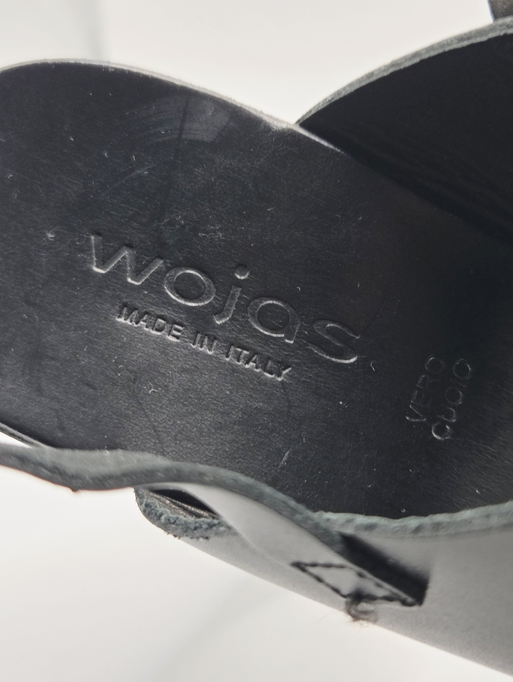Wojas Platform Brown,Black Leather Stiletto Heels Sandals With Buckle 38 Italy - Picture 11 of 15